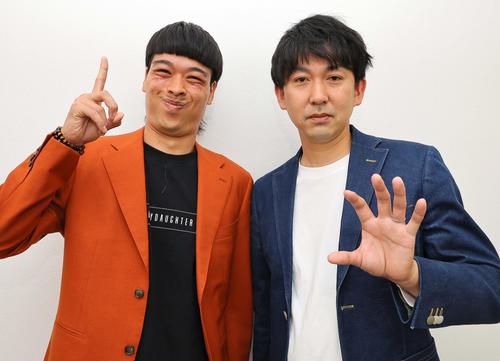 バッテリィズのエース（左）と寺家（2023年5月25日撮影）